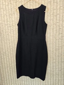 Anne Taylor ärmellos schwarz Gr. 8 Bleistiftkleid mit Reißverschluss hinten Stretch gefüttert - Bild 1 von 9