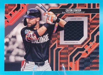 2025 Topps Series 1 - City Connect Swatch Collection Colton Cowser #CC-CC (MEM) - Image 1 of 2