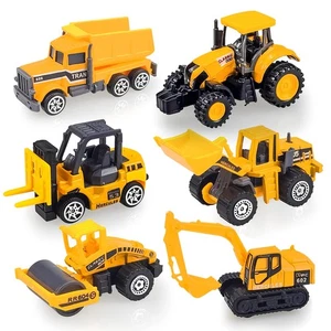 6 Pack Diecast Construction Vehicle Toys, Mini Model Excavator Construction T... - Picture 1 of 6