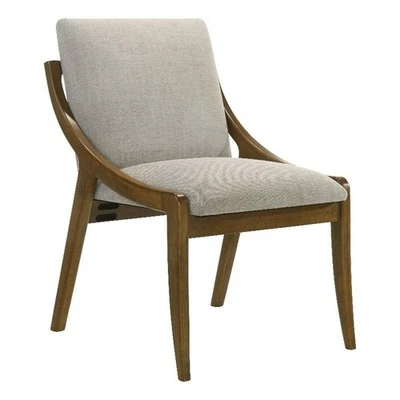 ACME Danzel Side Chair (Set-2) in Gray Chenille & Vintage Oak - Image 1 of 4