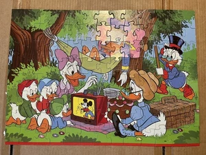 Vintage 1980s Disney Mickey Mouse and Friends Picnic 100 Piece Puzzle Jaymar - Picture 1 of 5