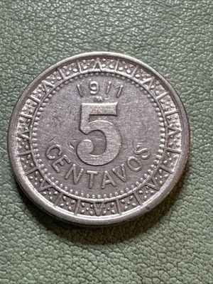 Moneda Mundial 5 Centavos México 1911 Águila Serpiente AU Sobre Sin Circular Bonita Moneda Foto 1 de 4
