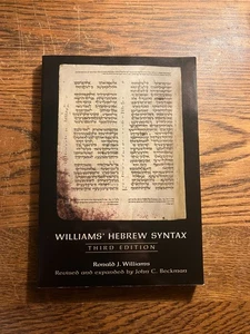 Williams' Hebrew Syntax 3rd edition, Ronald Williams - Bild 1 von 1