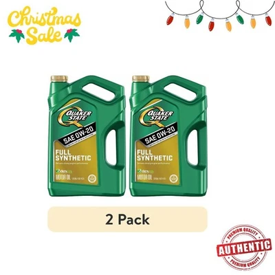 (Paquete de 2) Aceite de motor Quaker State totalmente sintético 0W-20, 5 cuartos Foto 1 de 4