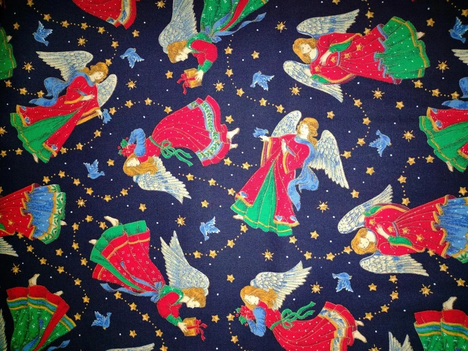 VIP Cranston Print Works Angel Fabric 100% Cotton SOLD BY THE BOLT 1 & 3/4 YARDS - Image 1 of 1