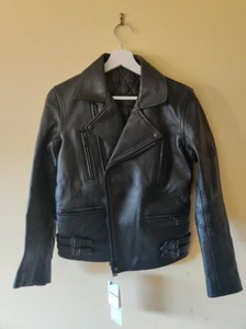 Chaqueta de jinete de cuero acolchada artesanal Blackmeans Hardcore talla XS hecha en Japón - Imagen 1 de 12