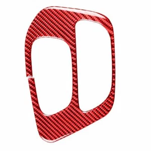 NEW Red Gear Shift Frame Trim Cover Carbon Fiber For Dodge Challenger 2015-2020 - Foto 1 di 11