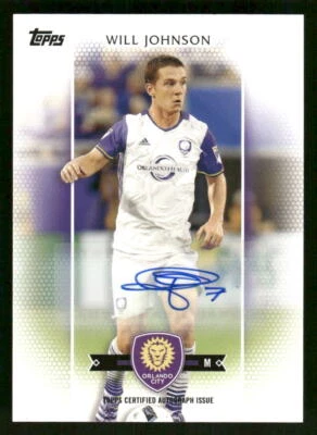 2017 Topps MLS Will Johnson Auto Autographs AU,SN #115 Card #/400 - Image 1 of 2