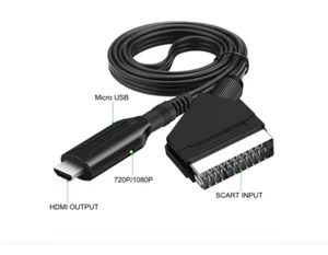 Scart To HDMI Converter Audio Video Adapter HDTV/DVD/Set-top Box/PS3/PAL/NTSC MM - Bild 1 von 1