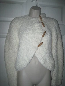 Kenji Natural Cream Knit Sweater Toggle Closure Sweater Beige Size Large - Picture 1 of 13
