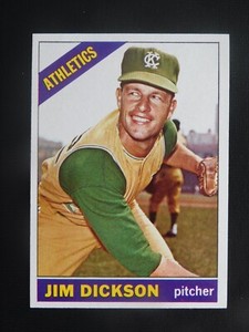1966 Topps Baseball Card #201 Jim Dickson (NM+)