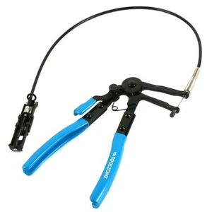 FLEXIBLE HOSE CLAMP PLIERS Long Reach Cable Car Fuel Line Clip Locking Hand Tool - Picture 1 of 6