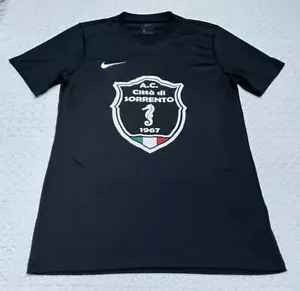 AC CITTA SORRENTO CALCIO FOOTBALL SHIRT JERSEY MEN’S M NIKE DRI-FIT BLACK - Picture 1 of 7