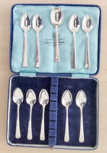 Two Sets Of Similar Teaspoons - Boxed - Silver Plated - Picture 1 of 5