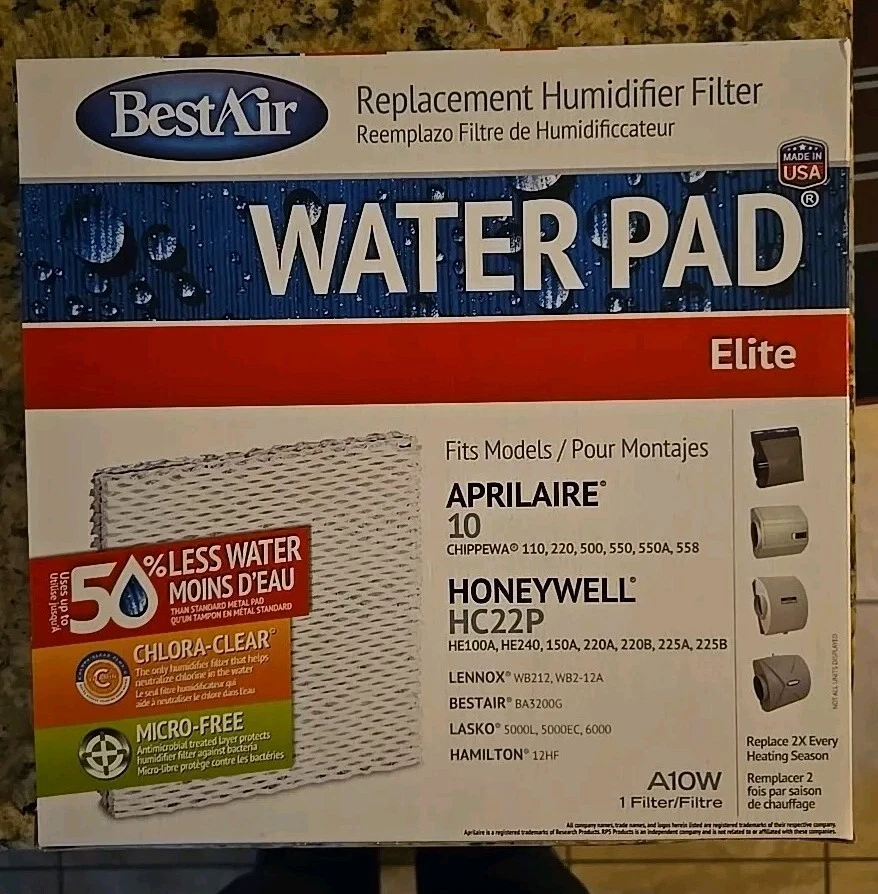 New BestAir A10W Water Pad Elite Humidifier Filters-Aprilaire Honeywell Others - Image 1 of 1