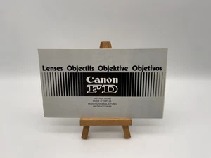 Canon FD Lentilles Mode D 'em Ploi Allemand Mode D'Emploi - Photo 1 sur 1