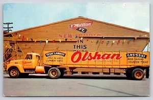 Olshan Lumberyard Truck & Trailer Equipment Rental Houston TX 1962 Postcard - Picture 1 of 2