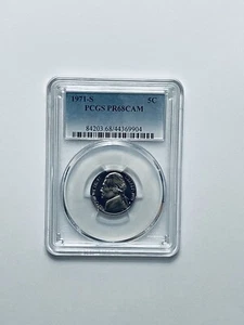 1971-S Jefferson Nickel PCGS PR68CAM - Picture 1 of 12