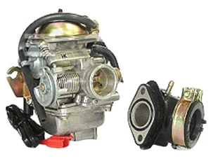 Tuning Vergaser 24mm + E Choke + Ansaugstutzen REX RS450, Benzhou YY125T Roller - Bild 1 von 3