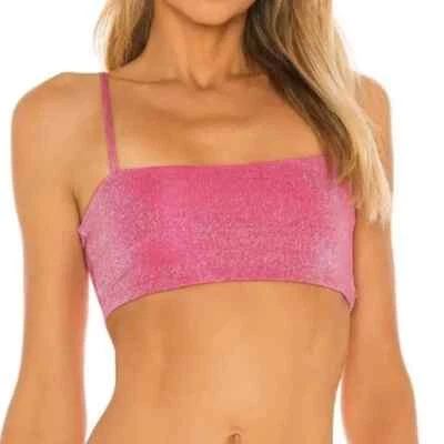 LSpace 284570 Women Shine On Shimmer Brittany Top Bubblegum Pink MD (36B-C) - Image 1 of 2