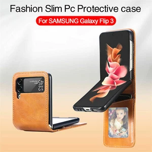 For Samsung Galaxy Z Flip 3 5G Shockproof Hybrid Folding Leather Card Case Cover - Picture 1 of 71