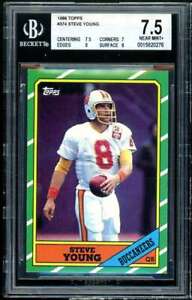 Steve Young Rookie Card 1986 Topps #374 BGS 7.5 (7.5 7 9 8)