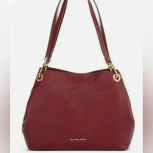 Women's Michael Kors Raven Shoulder Tote Bag, Raspberry, Large, EUC - Picture 1 of 15
