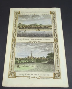 Antique print of Brighton and Chichester by Alexander Hogg 1784 - Picture 1 of 5