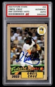 2022 Oneil Cruz Future Stars Signed Rookie Card Pittsburgh Pirates Graded Auto - Picture 1 of 6