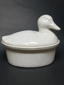 VTG California Pottery S697-43 Lg Duck Lid Casserole/Soup Tureen/Roaster 2.5qt - Picture 1 of 11