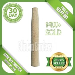 LUMP HAMMER HANDLE 10" SPARE REPLACEMENT WOODEN SOLID REAL WOOD CLUB SHAFT 34B