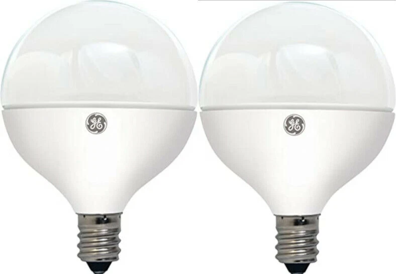 (2) GE Lighting 37892 5 Watt E12 G25 Globe Frosted Soft White LED Dimmable Bulb - Image 1 of 4