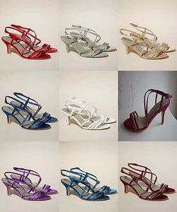 BHS Belle Brautjungfernschuhe Rot Merlot Lila Champagner Fuchsia Saphir Ozean - Bild 1 von 1