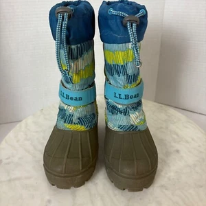 Stivali da neve LL Bean bambino unisex blu foderati sci neve outdoor caldi taglia 10 bambini - Foto 1 di 8