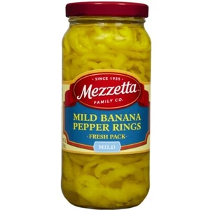 Mezzetta anelli di pepe banana delicati barattolo da 16 fl oz nuovo - Foto 1 di 3