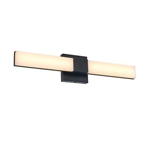 AA Warehousing 24 in. LED Bathroom Vanity Light in Black with White Acrylic - Picture 1 of 5