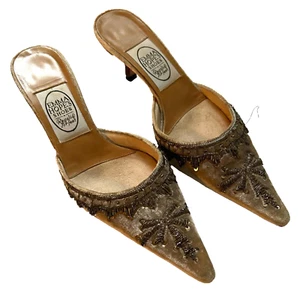 Emma Hope Hope’s Hand-Embroidered Velvet Mules Shoes - 37 - Excellent Condition - Picture 1 of 14