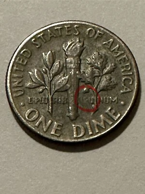 ONE DIME 1975 D, missing letters (USU) - Image 1 of 2