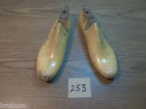 Vintage Paar Holz Größe 7 C GEBL CO #C42957 600 Schuhfabrik Leistenform #253 - Bild 1 von 5