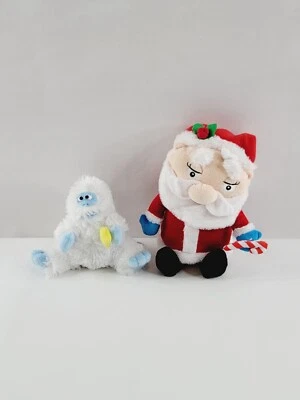 Lote de 2 Gemmy Holiday Animado Santa Canta "Respeto" y Abominable Muñeco de Nieve Canta Foto 1 de 4