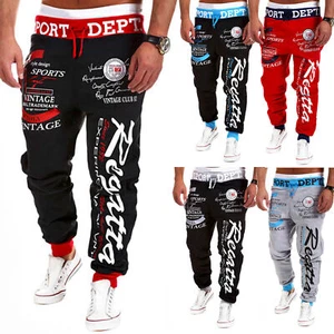 Pantaloni tuta uomo fondo pile trackies palestra jogging joggers sport felpati - Foto 1 di 17