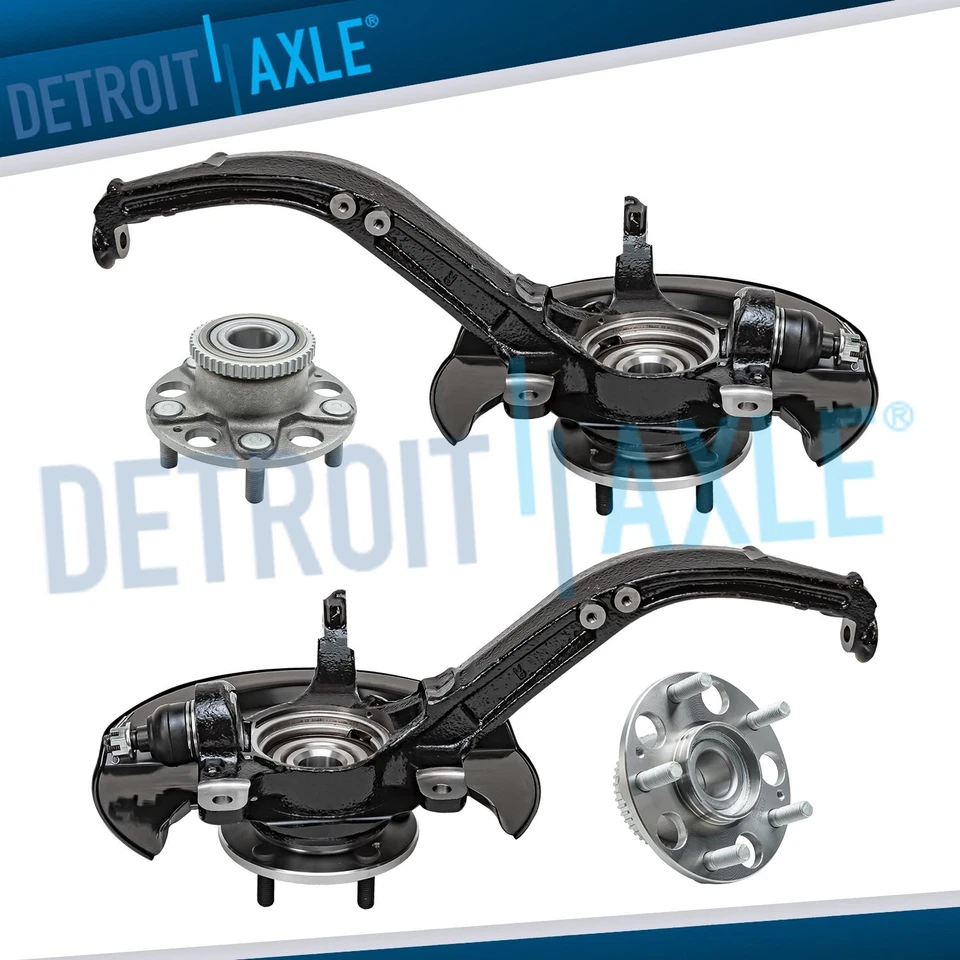 Front Steering Knuckles Rear Wheel Hub Bearings for 2003-2007 Honda Accord 2.4L - Image 1 of 4