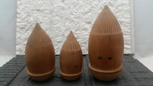 SHIGERU Drei EICHELN Vintage Sosaku TRIO Kokeshi Japanische Puppen /GC - Bild 1 von 7
