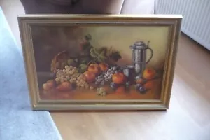 Ölgemälde Stillleben "Obst mit Zinnkrug" von Corrado Pila - Bild 1 von 13