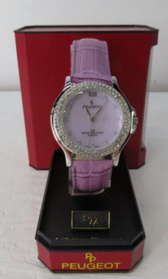 Reloj Pulsera Peugeot 336PR Rosa 30M Cuarzo Resistente al Agua Cristal Swarovski Foto 1 de 4