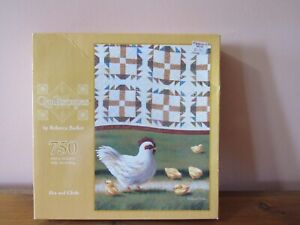 Quilt Hen and Chicks by Rebecca Barker Quiltscapes Hasbro 750 Piece Puzzle