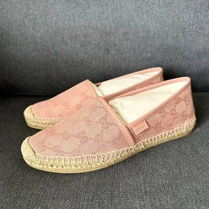 Nuevo Con Caja Gucci Lona Mujer Alpargata Talla 37.5, US 7.5, Rosa Pálido - Imagen 1 de 12