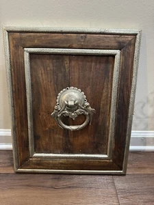 Vintage Door Knocker Wall Display Plague Heavy Duty Metal/Wood - Picture 1 of 17