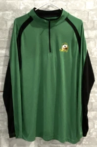 Oregon Ducks NCAA Mens Size XL Green 1/4 Zip Colosseum Performance Pullover - Picture 1 of 7