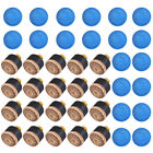 40 Pcs Skin Blue Single Layer Head: Cowhide Billiard Tip